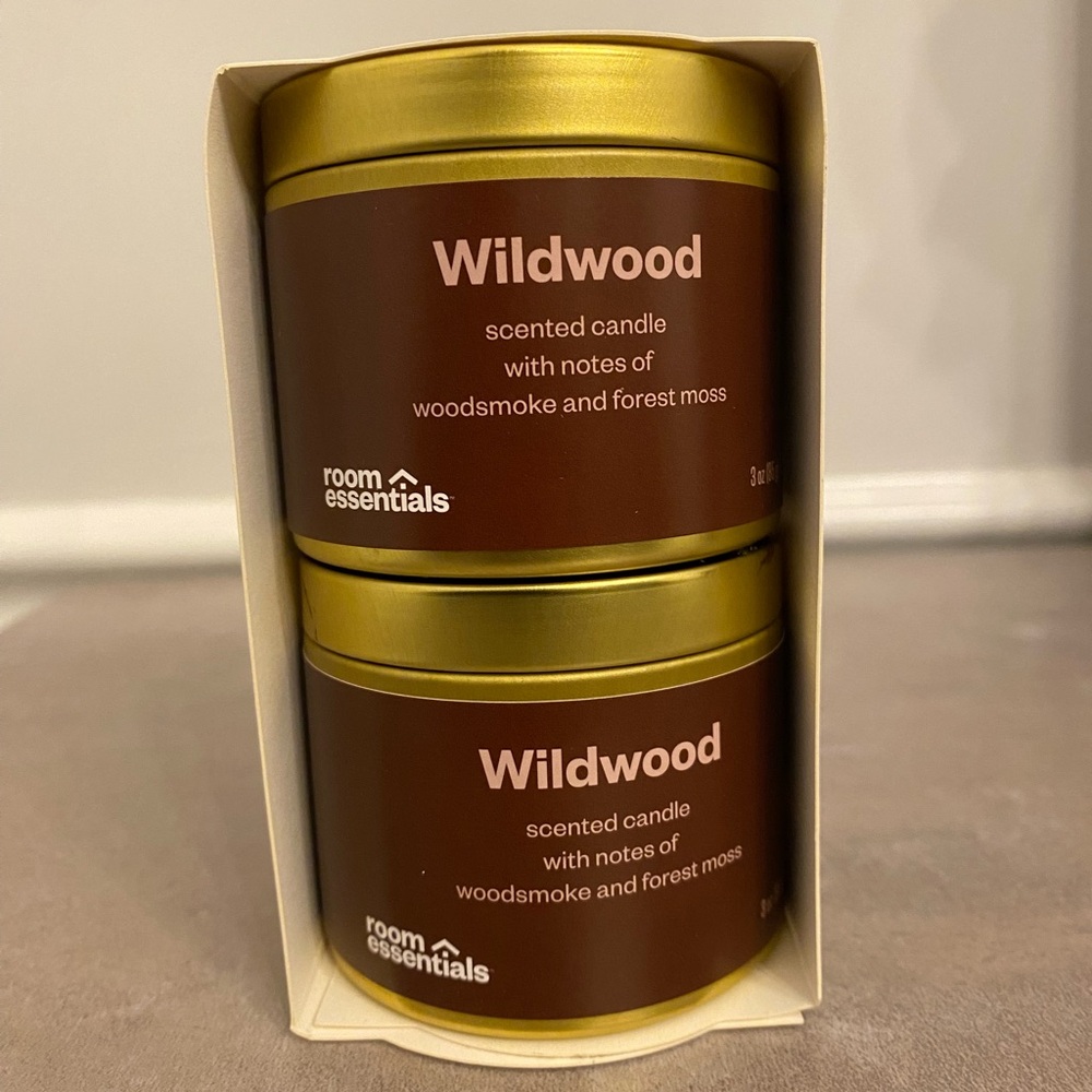 Room Essentials Wildwood Scented Candle Set NEW